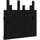 vidaXL Stensko posteljno vzglavje črno 82,5x3x80 cm trdna borovina, (20738944) | Shoptok.si