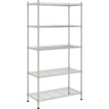 vidaXL 5-nadstropni regal 90x35x180 cm krom 250 kg | Shoptok.si