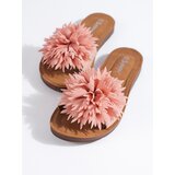 Shelvt Women's pink slippers with a flower | Shoptok.si