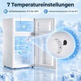Mini hladnjak s odjeljkom za zamrzavanje 2 vrata s podesivim termostatom mali hladnjak za pića 90L bijeli | shoptok.hr