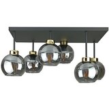  Plafonski luster NESSA 6xE27/60W/230V crna/zlatna/zadimljena crna | Eponuda.com