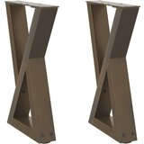  noge za mizo za kavo 2 kosa naravno jeklo 38x(42-43,3) cm jeklo | Shoptok.si
