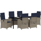  Vrtni set za objed 7 kom. Siva poliratan | shoptok.hr