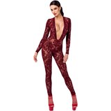 Noir Handmade F382 Kink Royal Catsuit Burgundy XL Cene