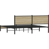 Metalni okvir kreveta bez madraca boja hrasta sonome 180x200 cm | shoptok.hr