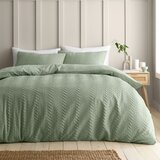 Catherine Lansfield Zelena enojna posteljnina 135x200 cm Heatset Wave – | Shoptok.si