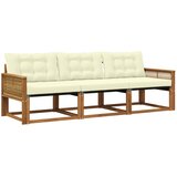 vidaXL Zunanja garnitura za sedenje z blazino 3 pcs Naravna in smetana, (5000273624) | Shoptok.si