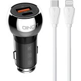Ldnio C1 USB, USB-C Avtopolnilec + USB-C - Lightning kabel, (20627338) Cene