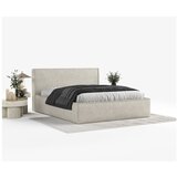 Maison de Rêve Bež tapecirani bračni krevet s prostorom za odlaganje s podnicom 200x200 cm Lounge L – | shoptok.hr