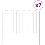  Ograda za vrt s šiljastim vrhom Bijela 11 9x1 m Čelik | shoptok.hr
