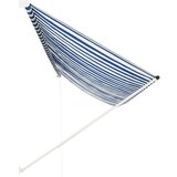 Maison Chic Zložljiva tenda - Senčniki 400x150 cm modra in bela, (22038533) Cene