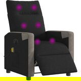 Maison Chic Električni masažni naslanjač - Relax naslanjač črno blago, (22134545) | Shoptok.si