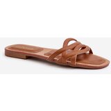 Boto Women's Eco Leather Flat Heel Sandals Brown Moldela | Eponuda.ba