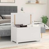 Kutija za pohranu bijela 80 x 40 x 45,5 cm od masivne borovine | shoptok.hr