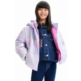 Desigual Otroška jakna 23WGEW01 PADDED SHORT OVERCOAT roza barva