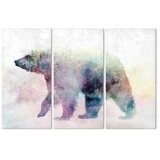  Slika - Lonely Bear (3 Parts) 120x80 Na talijanskom platnu | shoptok.hr