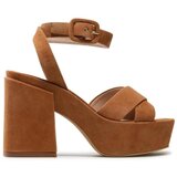 Furla Sandals - CROSS PLATFORM SANDAL T. 110 - CAMOSCIO brown | Shoptok.si