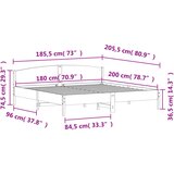  Okvir kreveta bez madraca 180 x 200 cm od masivne borovine | shoptok.hr