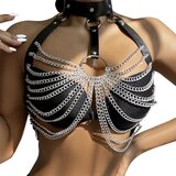 Subblime Fetish Chest Harness with Big Ring Chains | Shoptok.si