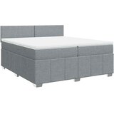  Krevet s oprugama i madracem svjetlosivi 200 x 200cm od tkanine | shoptok.hr