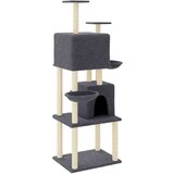  Mačje drevo s praskalniki iz sisala temno sivo 180 cm, (20797006) | Shoptok.si