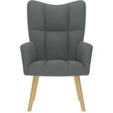 vidaXL Stol za sproščanje temno sivo blago | Shoptok.si