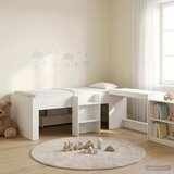  Krevet za djecu s visokim okvirom i stolom Bijela 75 x 190 cm | shoptok.hr