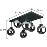  Plafonski luster DEA 6xE14/60W/230V crna/dimljena crna | Eponuda.com