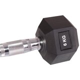 Enero FIT HEX gumirana bučica 6 kg &amp;ndash; čelična, protuklizna ručka, &amp;scaron;esterokutni oblik Slike