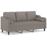  Trosjed s ukrasnim jastucima smeđesivi 180 cm od tkanine | Eponuda.com