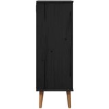  Ormar za cipele MOLDE 59,5 x 35 x 103 cm Masivna borovina Crna | shoptok.hr