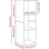vidaXL Komplet TV omaric 4 pcs Stari les 37 x 37 x 142.5 cm | Shoptok.si