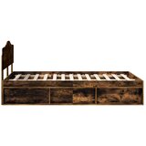 Konstrukcija postelje z vzglavjem Dimljeni oreh 135 x 190 cm, (5000102290) | Shoptok.si