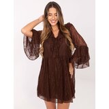 Italy Moda Dress-MI-SK-62435.16-brown | Shoptok.si