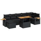 vidaXL 8-dijelni set vrtnih sofa od poliratana s jastucima crni bagrem | shoptok.hr