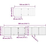  Vrata za pse s vratašcima 9 panela sklopiva 450 cm drvo topole | shoptok.hr