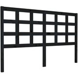  Posteljno vzglavje črno 156x4x100 cm trdna borovina, (20644492) | Shoptok.si