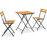  3-dijelni sklopivi bistro set od masivnog bagremovog drva | shoptok.hr