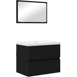  Set namještaja za kupaonicu 3 kom. Crni hrast 61 x 39 x 45 cm | shoptok.hr