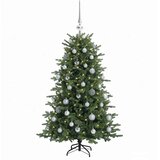  Umjetno božićno drvce s kuglicom 150 cm 150 LED lampica - 150 cm s LED-ima i srebrnim lopticama | shoptok.hr
