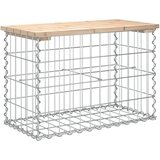  Vrtna klupa s gabionskim dizajnom 63x31,5x42cm masivna borovina | Eponuda.ba