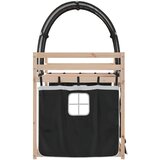 Krevet na kat sa zavjesama bijelo-crni 90 x 190 cm od borovine | shoptok.hr
