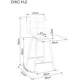 Barska stolica CHIC H-2 - Tkanina - zelena | shoptok.hr