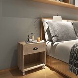 Furnova Nočna omarica rjava iz trdnega lesa, (21926844) | Shoptok.si