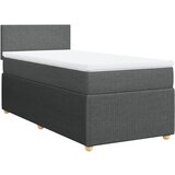 Maison Chic Box spring postelja - Vzmetna postelja z vzmetnico temno siva 90x200 cm blago SL5661, (21903665) | Shoptok.si