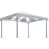  Sjenica s LED svjetlosnim trakama 400 x 300 cm krem aluminijska Cijene