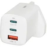 C-65 White, GaN 65W universal charger UK plug