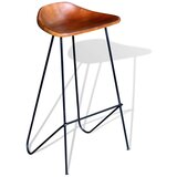 Furnova Barski stoli 4 kosi pravo usnje rjavi, (21949078) | Shoptok.si