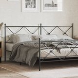 vidaXL Metalno uzglavlje crno 200 cm | shoptok.hr
