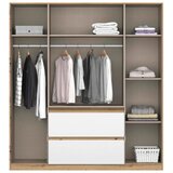 Modern Living Omara S Klasičnimi Vrati Nidda, Bela, Barva Hrasta | Shoptok.si